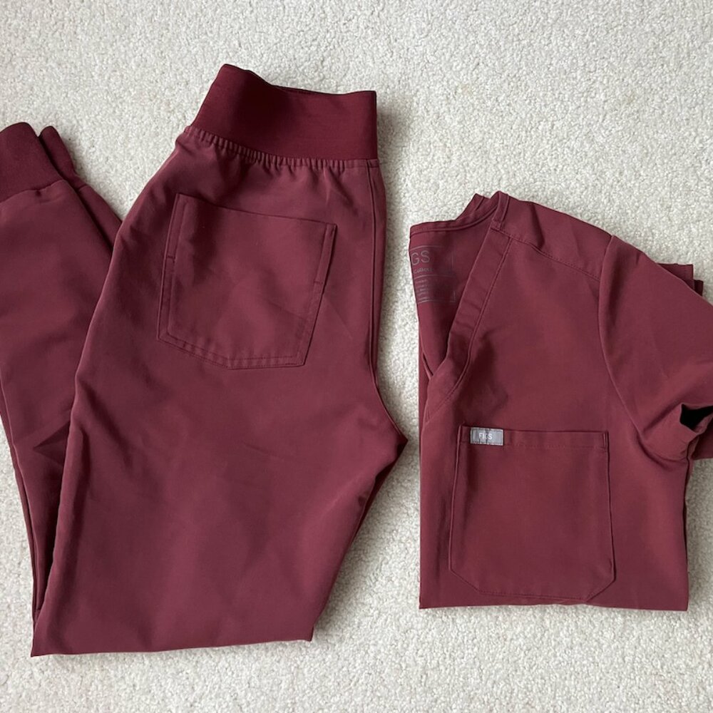 NEW XXS Mauve Set: Jogger Pants & Scrub Top